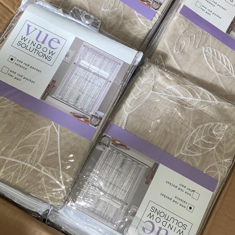 brand new one rod pocket valances